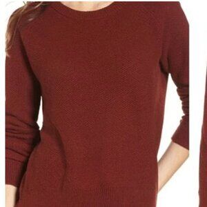 Madewell Red Province Cross-Back Pullover Sweater